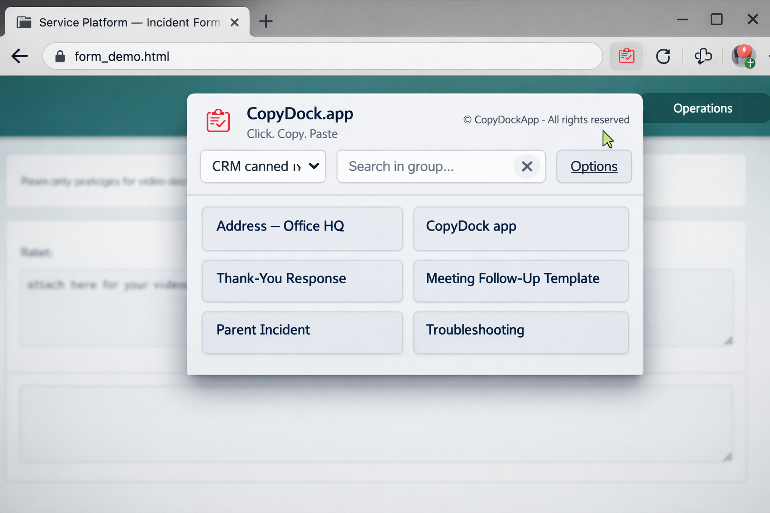 CopyDock.app extension preview